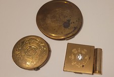 3 Vintage Powder Mirror Compacts Elizabeth Arden Trickettes by Wiesner of Miami picture