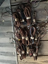 WESTERN ELECTRIC telephone cloth line cord lot of (15) frayed, cut spade tips picture