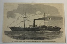 1861 magazine engraving~ THE STEAMSHIP 'MARION' Seized By South Carolina picture