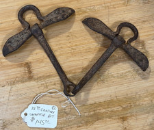 Antique 18th Century Hand Forged Iron Snaffle Driving Bit Could be US Military? picture