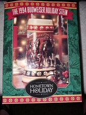Budweiser Mug 1994 VTG Ceramic Beer Tankard Stein Mug Hometown , COA Collectible picture