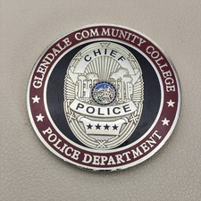 Glendale Community College Police Department Chief Police Challenge Coin picture