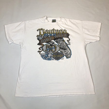 Vintage 1991 Harley Davidson 3D Emblem Bike Week Daytona 50 Years Size XL USA picture
