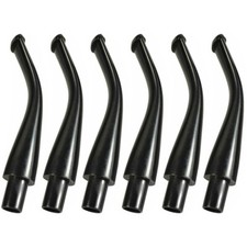 6 Pcs Black Plastic Mouthpieces Pipe Stems Tobacco Pipe Stem For Smoking Tools picture