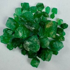 32 Carat Top Natural Emerald Crystals Rough Lot From Swat Pakistan. picture