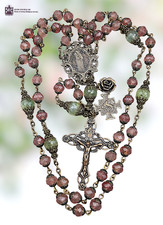 St Anne & St Anthony Heirloom Rosary | Heritage Bronze| Quartz|Prehnite picture
