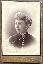 Antique 1880s G.C. Urlin Mammoth Art Gallery Cabinet Card Woman Columbus Ohio picture