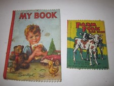 8 VINTAGE CLOTH CHILDREN'S BOOKS - ASSORTED - SEE PHOTOS - TUB BB-3 picture