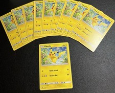 2019 Pokemon Hidden Fates Pikachu 19/68 Lot of 10 Cards Non Holo TCG picture