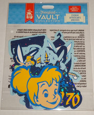 Disneyland 70th Anniversary Tinker Bell Vault Collection Set of 6 Stickers New picture
