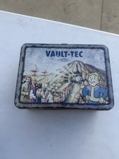 Fallout 4 Vault-Tec Weathered Tin Tote Prop Replica Metal Lunchbox z23 picture