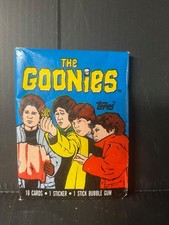 1985 Topps The Goonies Unopened Wax Pack 10 Cards Sticker Gum Vintage Movie picture