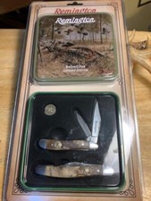 Remington Bob White Tin Collector Gift Pocket Knife Set R15715 picture