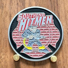Southend Hitmen Fire Station 27 Bullet Hole Number 27 Challenge Coin  W#8 picture