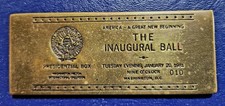 Ronald Reagan 1981-The Inaugural Ball Presidential Box- Bronze Plaque picture