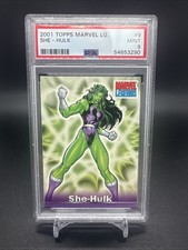 2001 Topps Marvel Legends #9 She-Hulk PSA Mint 9 picture