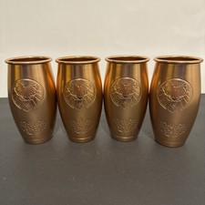 Jagermeister Logo Copper Color Metal Cup Mug Tumbler Set of 4 picture