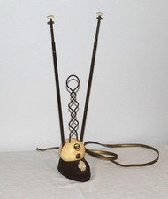 Vintage RCA Atomic Age Rabbit Ears TV Antenna Brass Space Age MCM 1940's 50's picture