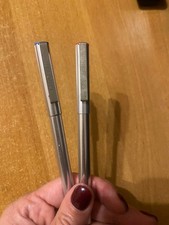 Vintage Lot of 2 Criterium France Aluminum Ballpoint Pens Blue & Red - As Is picture