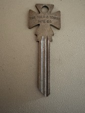 Vintage Yale & Towne Firehouse Maltese Cross  Key Long Version 🔥💥 picture