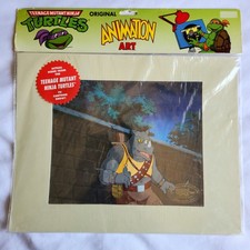 TMNT Original Animation Art Cel TV  Scene Rocksteady Cartoon With COA 80's 90's  picture