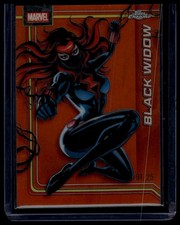2026 Topps Chrome Marvel Comics #16 Black Widow Orange Refractor #/25 picture