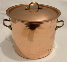 Vintage B&M Douro Copper Stock Pot Riveted brass Handles Made in Korea picture