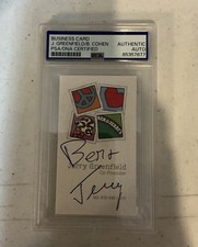 Ben & Jerry Ice Cream Autograph PSA DNA Signed  🍨 Business Card picture