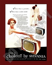 1959 Sylvania Dualette TV Magazine Advertising Promo Ad 8x10 Photo picture