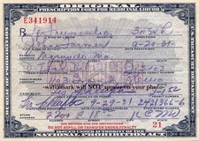 1931 Prohibition Liquor Prescription PHOTO Used Official Medicinal Whiskey Form picture