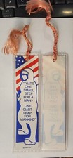 Vintage Apollo Moonwalk 1969 2 Bookmarks 1 Giant Leap For Mankind Frano B23 picture