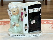 VTG Napco Sundays Child Angel Planter Days Of The Week Figurine S557G Japan picture