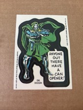 1976 Topps Marvel Comic Book Heroes Dr. Doom Sticker picture