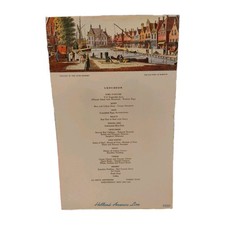 Vintage May 28th 1963 Holland America Line Nieuw Amsterdam Luncheon Menu Card picture