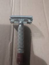 Vintage 1956 Gillette Red Tip Super Speed Safety Razor B2 Date Code TTO USA picture