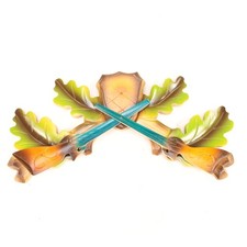 Cuckoo Clock Crown 12 in wide w/Long Guns - NOS - XC1112 picture