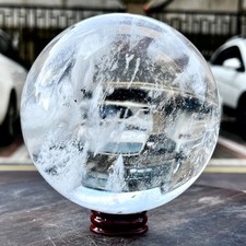 3.98LB 109mm Clear melting Quartz sphere Quartz White Crystal ball Healing picture