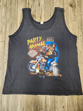 Rare Vintage 1987 Harley-Davidson Party Animal Tank Top Savage Minesota picture
