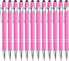 12 Pieces Pink Ballpoint Pen with Stylus Tip, 2 in 1 Stylus Stylish picture