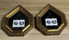 Vintage Fragonard Style Open Book Shadow Box Wall Art Ornate Gold Fram 10