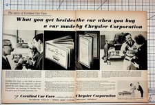 1960s Chrysler Corp Certified Car Care Service Plan Vintage Magazine Ad picture