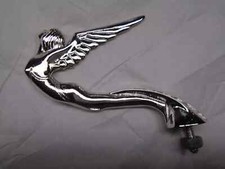 vintage rare 1930 flying lady winged goddess  car hood ornament  chrome plated picture