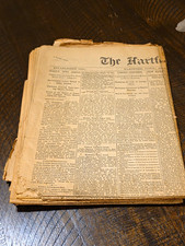 Lot 6 Antique 1893 Hartford Times Courant Newspapers Connecticut History Gilded  picture
