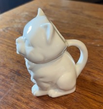 Vintage Ceramic Creamer - White Cat with Bow Tie picture