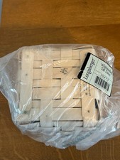 VTG 2002 White Washed Longaberger Tall Tissue Basket with Protector Liner NEW picture