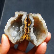 1 pair95.2G Natural rough Warring States Red cornucopia Agate Crystal   50X62 picture