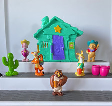 Vtg 1999 Disney Mattel Winnie The Pooh Western Wild West Jail House & figures picture
