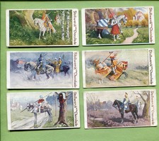 1899 STOLLWERCK'S CHOCOLADE VICTORIAN KNIGHTS BILD 6 DIFFERENT TOBACCO CARD LOT picture