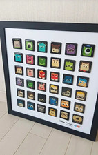Disney Pixar GS25 Magnet 36pcs Framed Character Pin Set Display Wall Art Limited picture