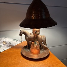 Vintage Cooper Cowboy Hat & Horse Lamp picture